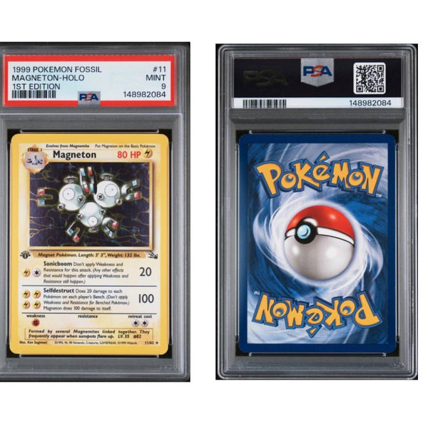1999 POKEMON FOSSIL #11 MAGNETON-HOLO 1ST EDITION